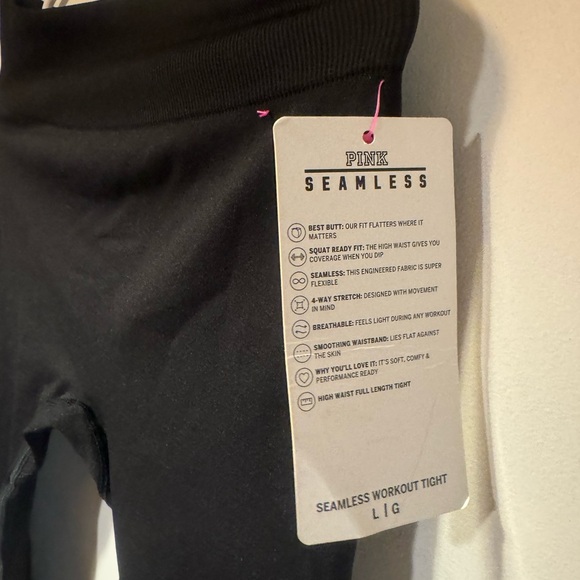 PINK Victoria's Secret Classic Black Leggings - Picture 2 of 7